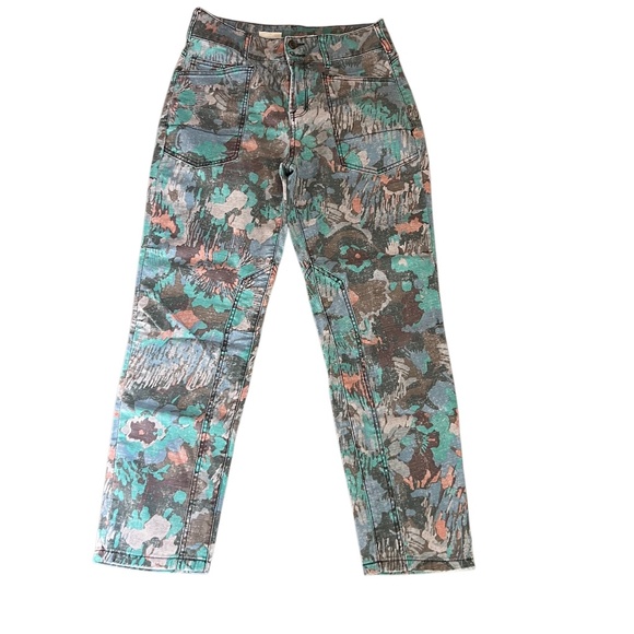 Anthropologie Pilcro The Wanderer Mid Rise Relaxed-Leg Women's Multi Trousers 28 - Picture 4 of 14